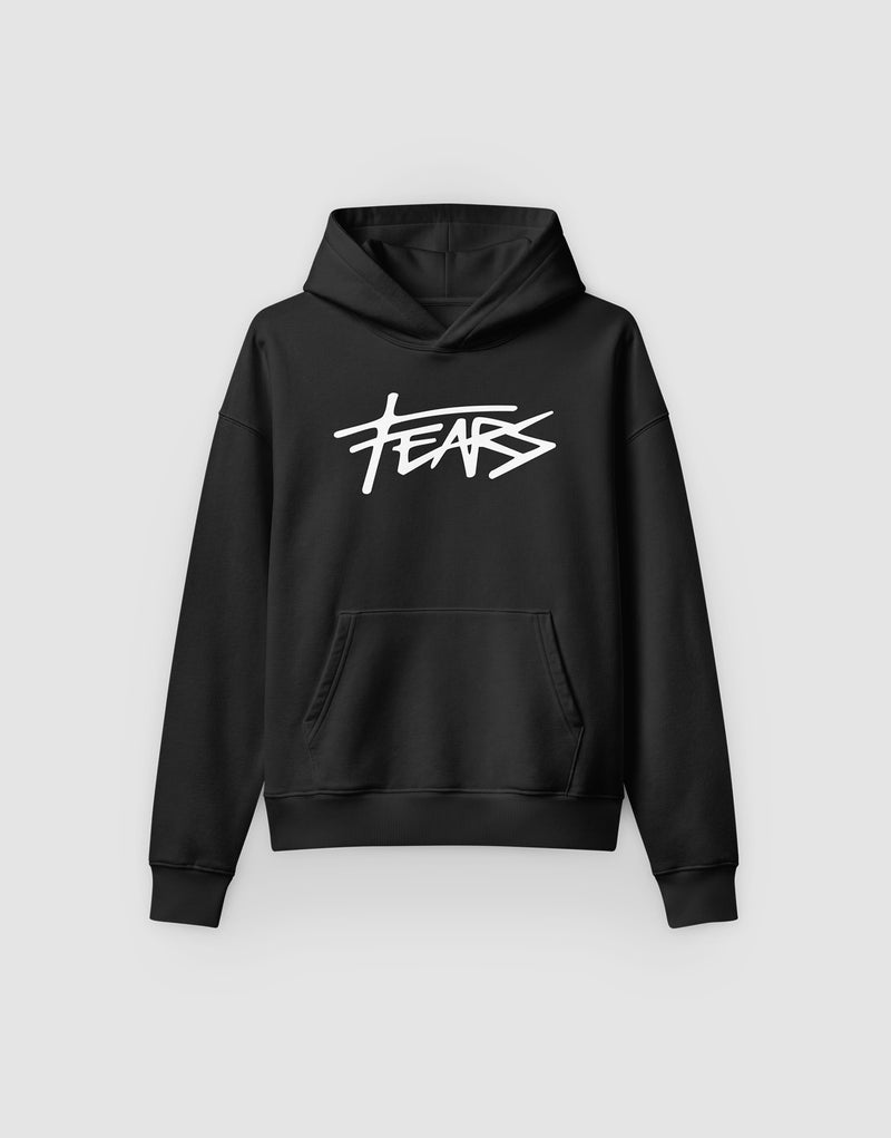 Unisex Hoodie Louder than Fears Black - Front View
