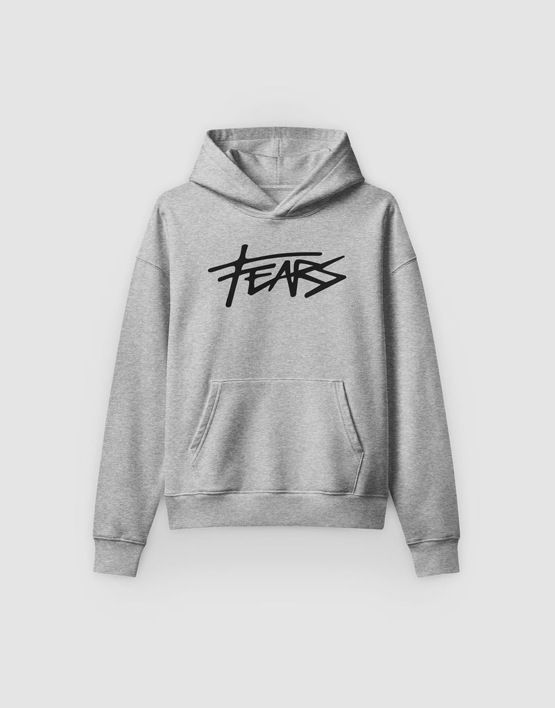 Unisex Hoodie Louder than Fears Grey - Front View