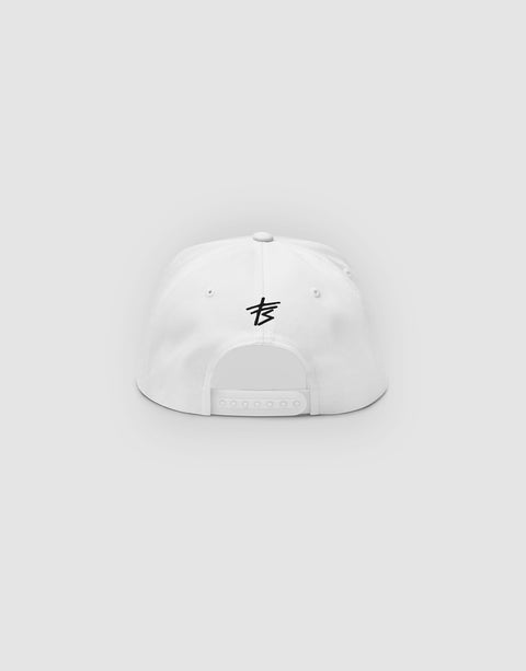 Unisex Louder than fears Logo Embroidery Snapback White Back
