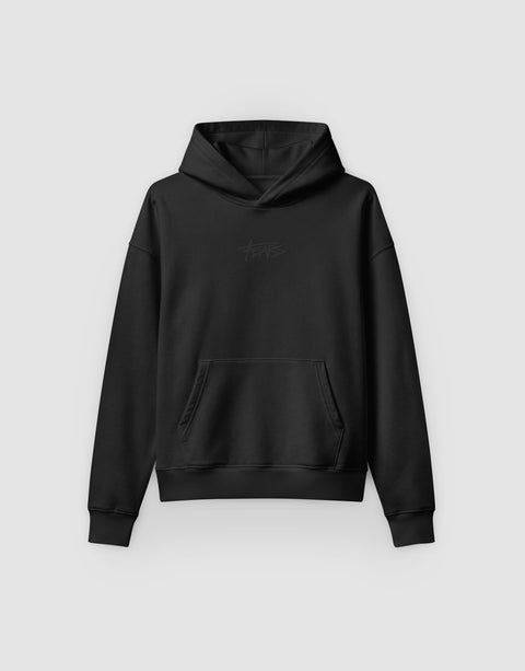 Unisex Louder than fears Hoodie Black - Front View