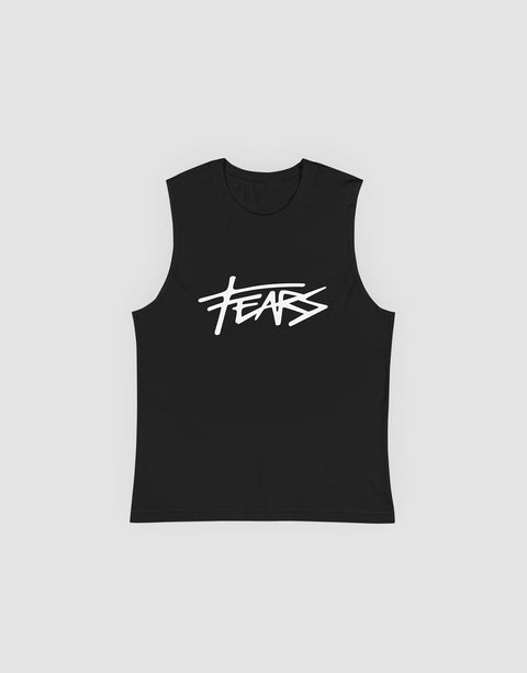 Unisex Louder than fears Tanktop Black - Front View