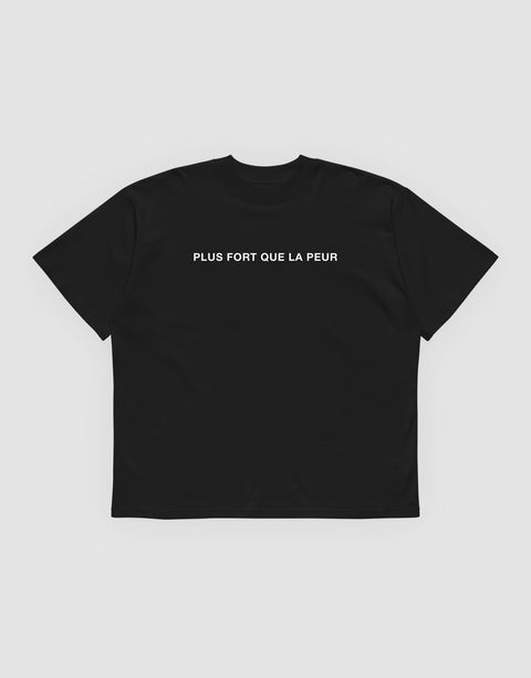 Unisex Tshirt Louder than Fears french Black - Front View